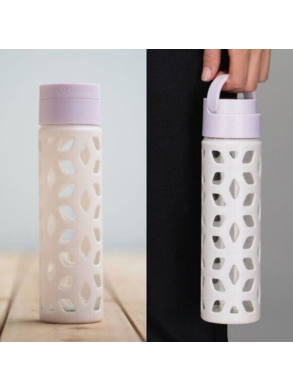 Lululemon Pure Focus Glass Water Bottle Whisper Pink